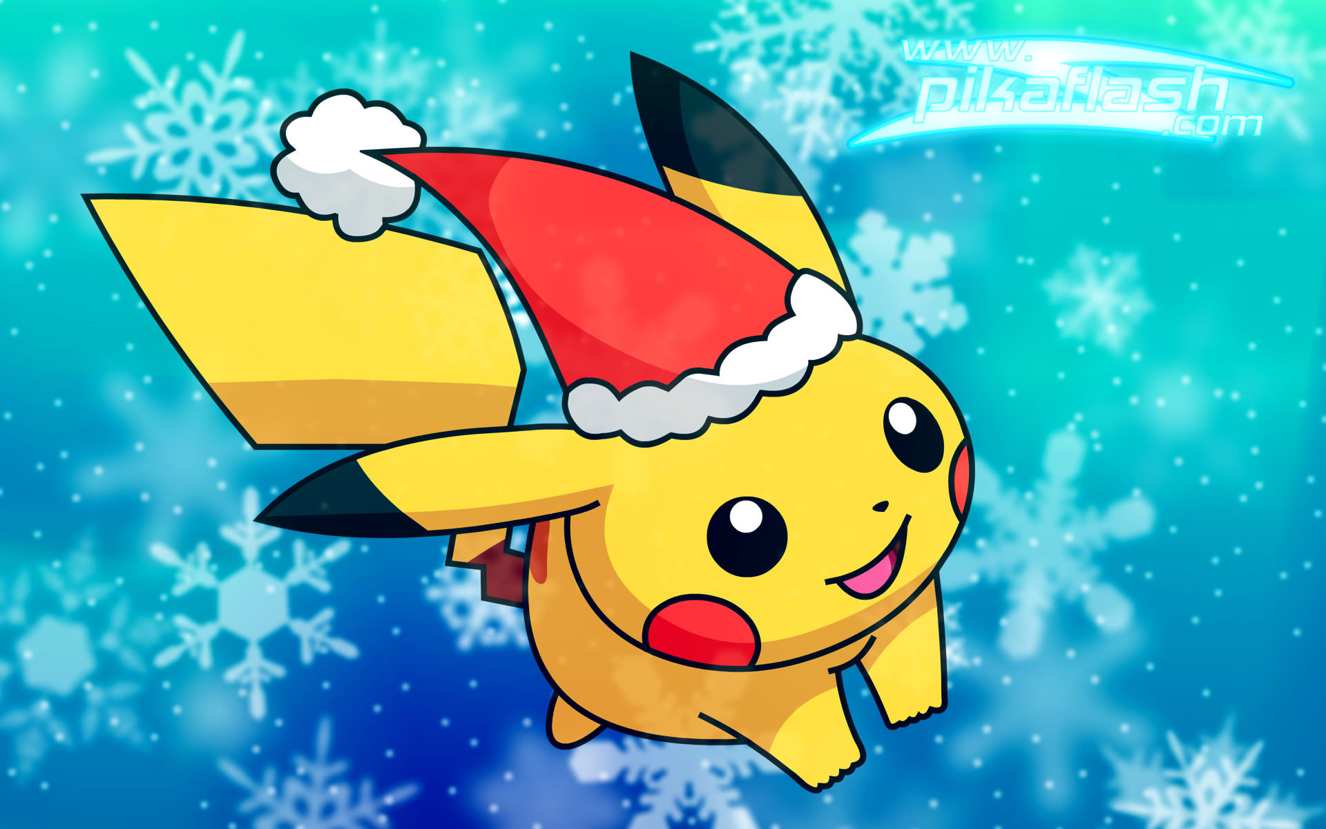 Cute Pokemon Wallpaper Desktop For Free Wallpaper - Pikachu With A Christmas Hat - HD Wallpaper 