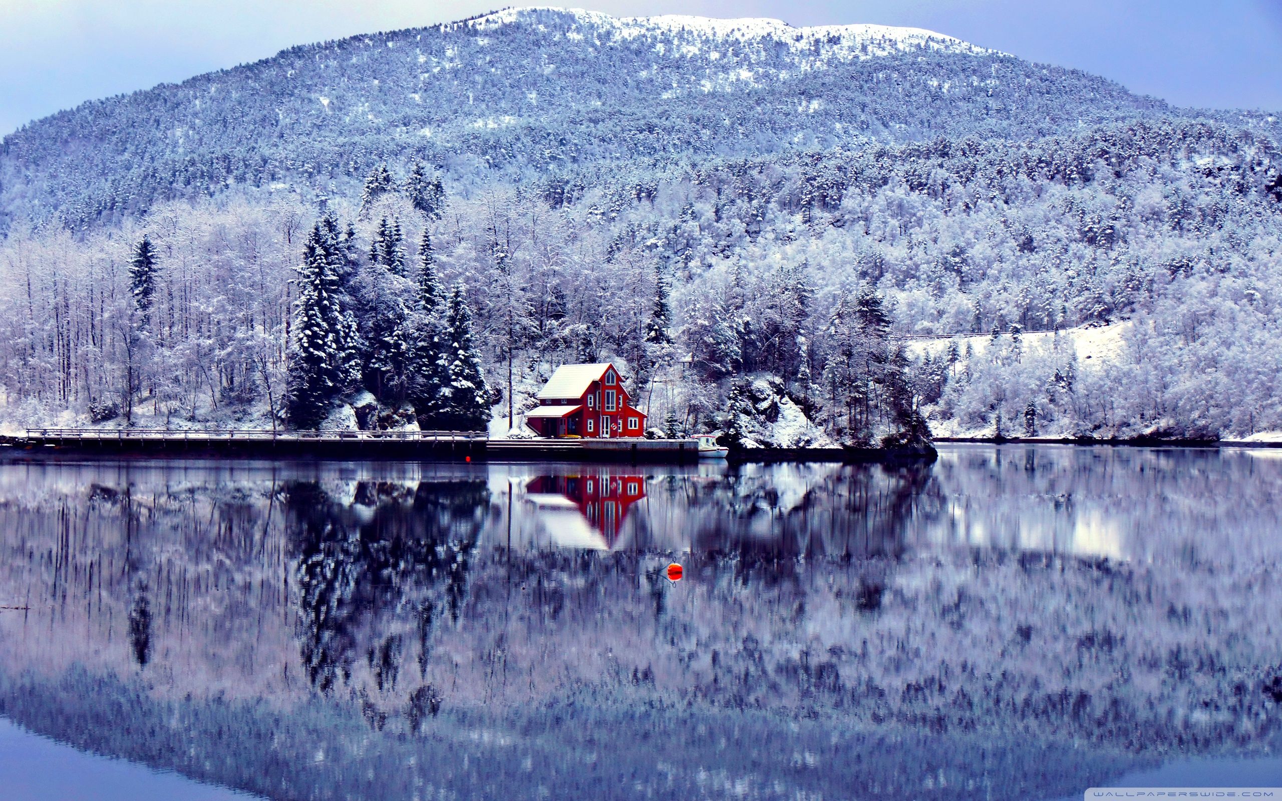 Lake House ❤ 4k Hd Desktop Wallpaper For 4k Ultra Hd - Winter Wonderland Pc Background - HD Wallpaper 