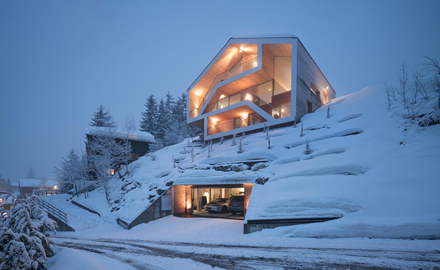 Modern Ski Resort Switzerland - HD Wallpaper 
