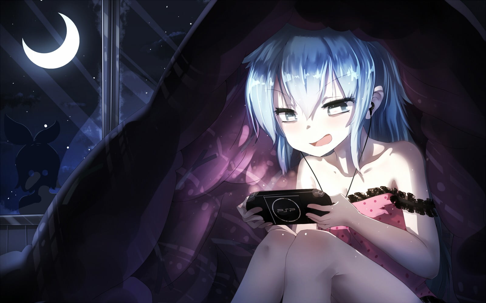 Late Night Gaming Anime - HD Wallpaper 