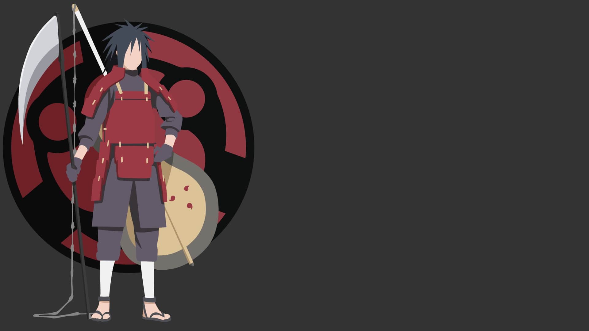 Wallpaper Of Anime, Madara Uchiha, Minimalist, Naruto - Madara Hd Wallpaper Minimalist - HD Wallpaper 