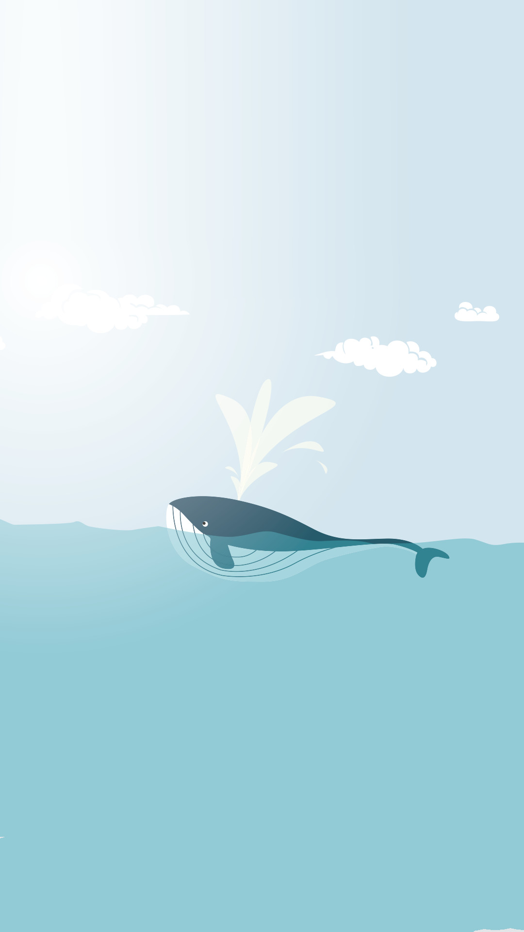 1080x1920, Minimal Iphone Wallpapers Â¤ Happy Whale - HD Wallpaper 