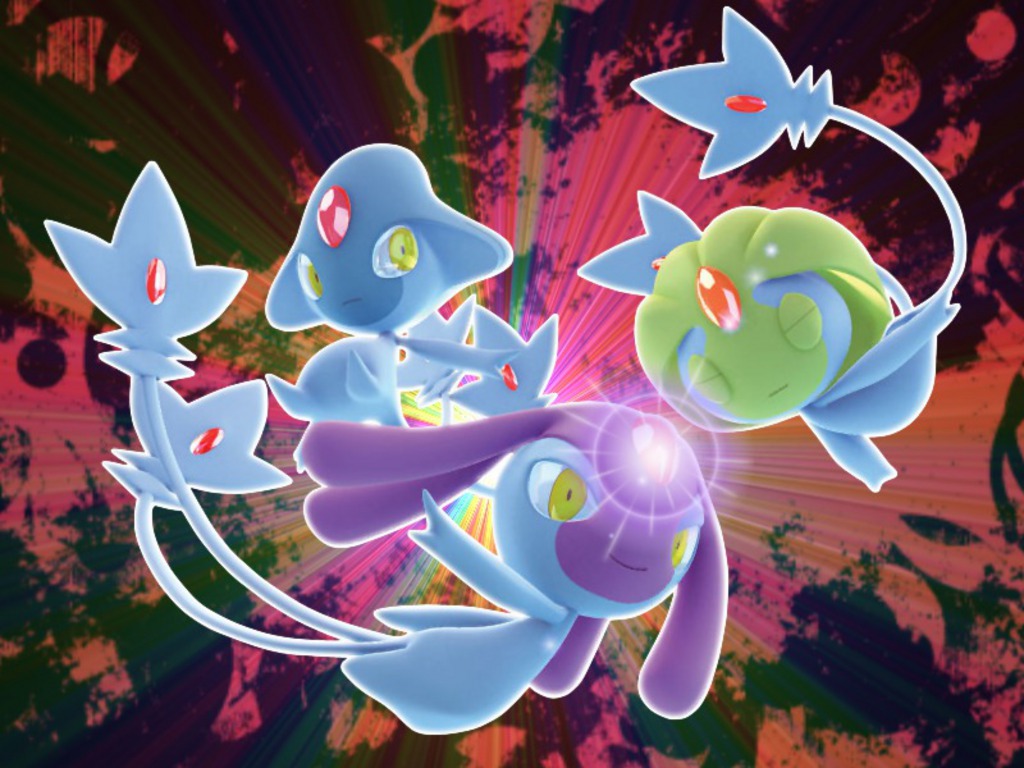 Uxie, Mesprit And Azelf - Red Chain Pokemon - HD Wallpaper 