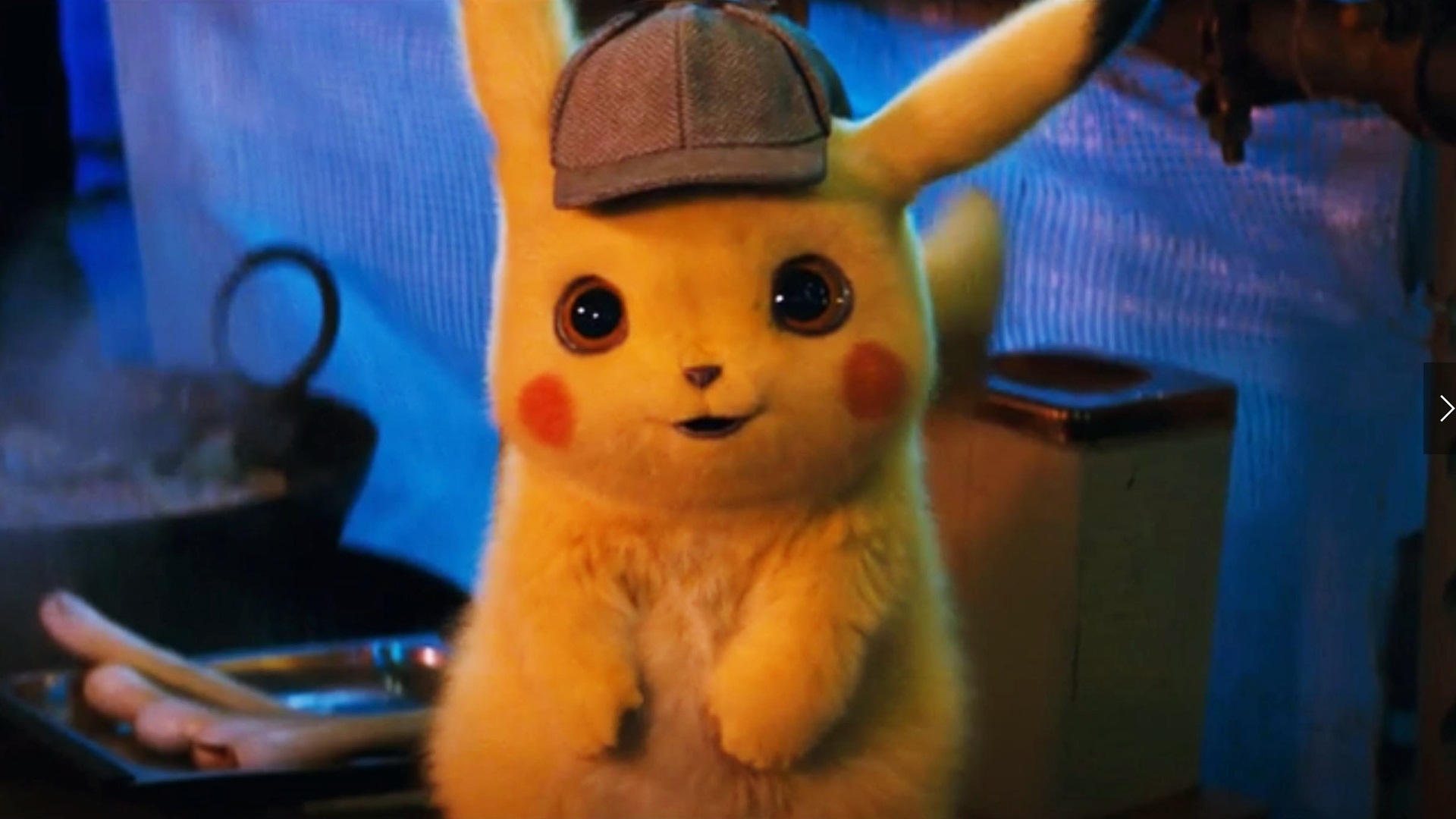 Pokemon Detective Pikachu Desktop Wallpaper - Detective Pikachu Best Scenes - HD Wallpaper 