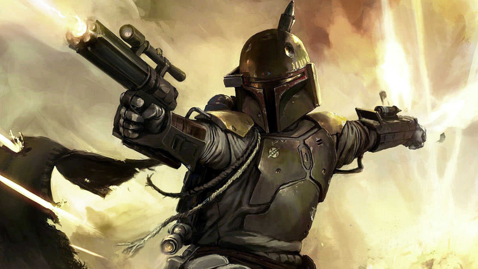 Boba Fett Black - Star Wars Bounty Hunter Art - HD Wallpaper 