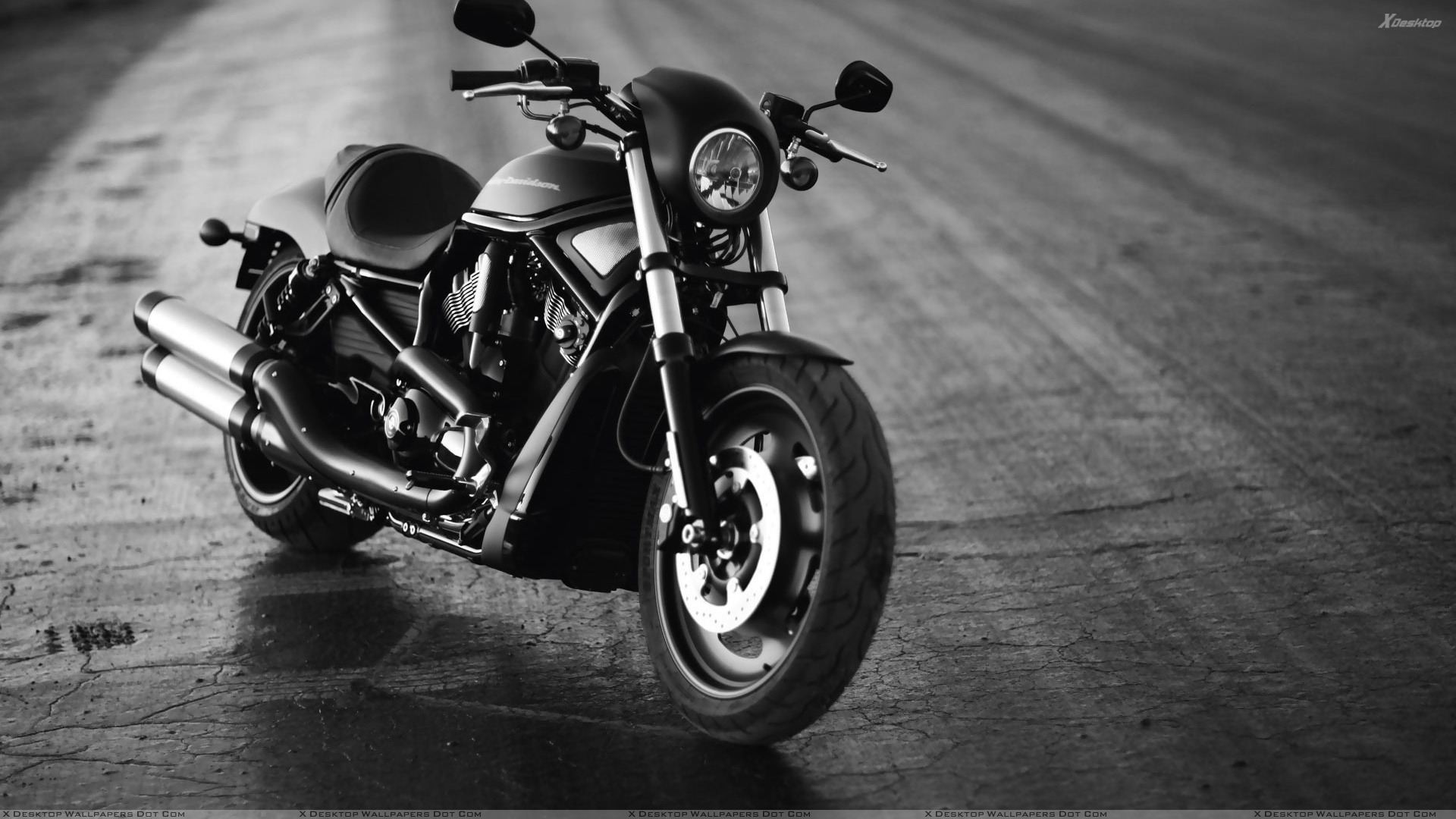 Harley Davidson Black White - HD Wallpaper 