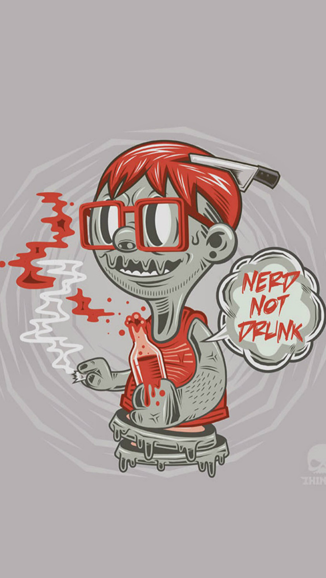 Nerd Not Drunk Zombie Iphone Wallpaper - Iphone 6 Nerd Wallpaper Hd - HD Wallpaper 