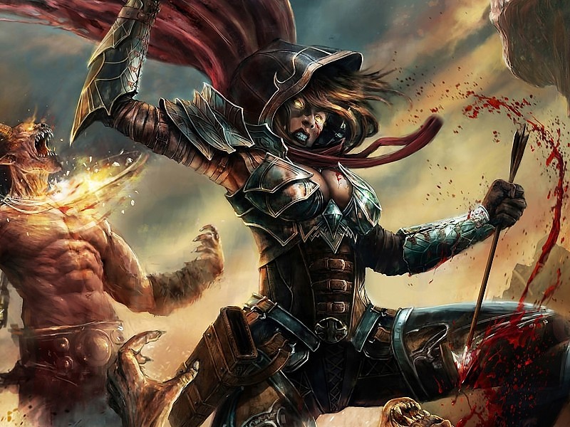 Diablo 3 Wallpapers Juegos Pc Fondo De Pantalla - Orc Fighting - HD Wallpaper 