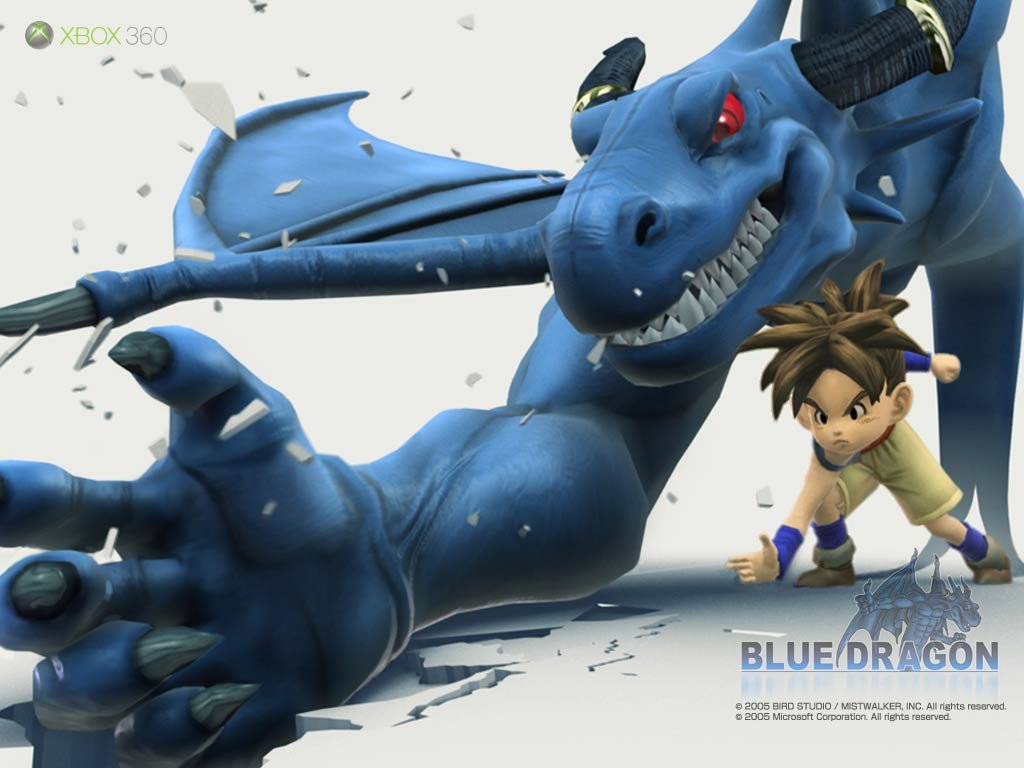 Blue Dragon Game Art - HD Wallpaper 