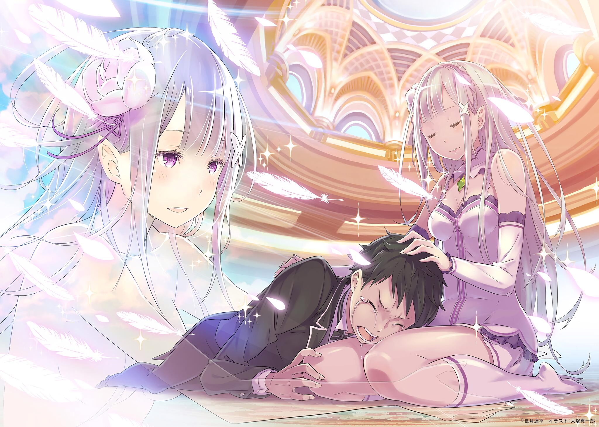 Re Zero Subaru And Emilia - HD Wallpaper 