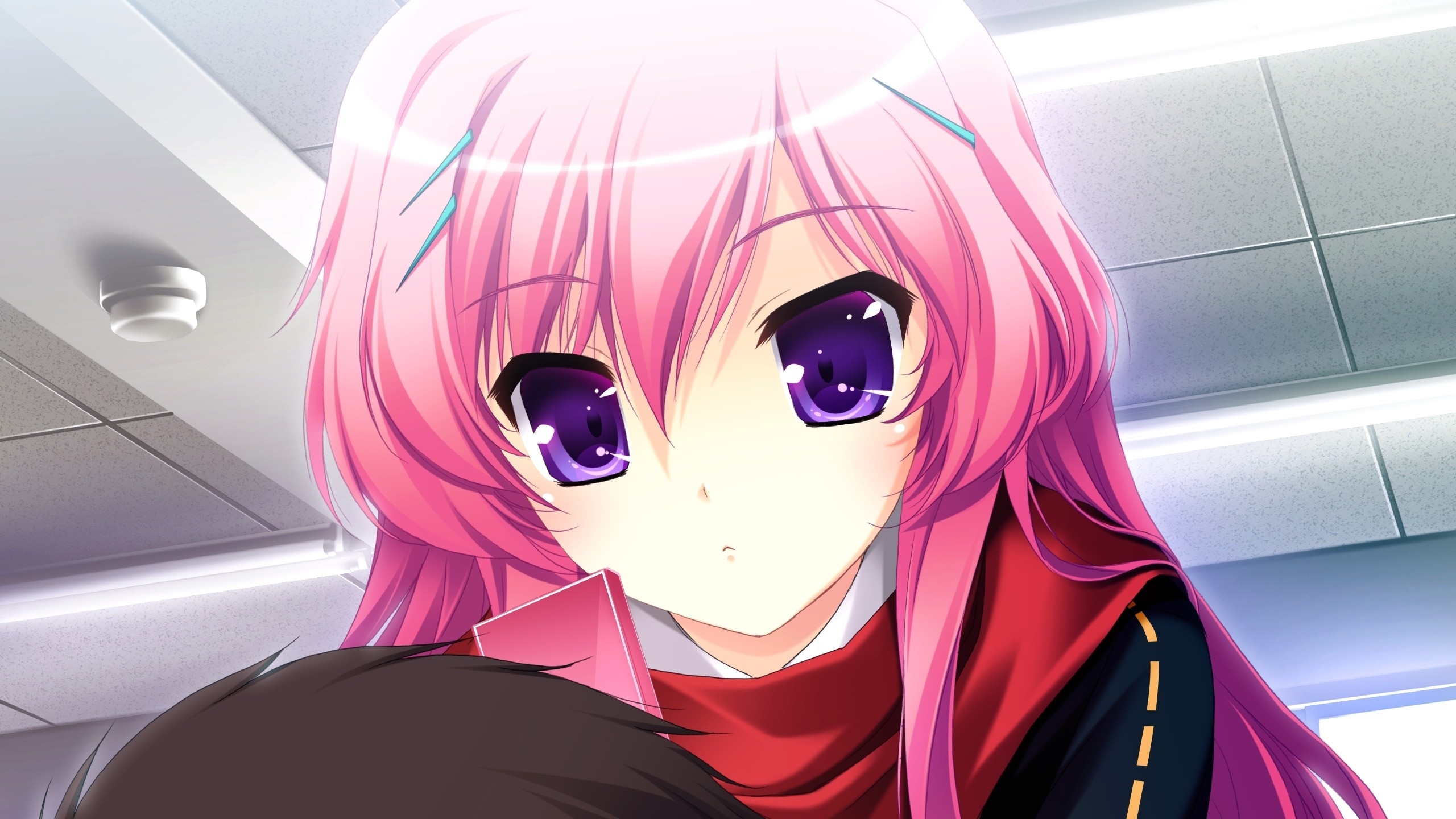 Long Hair Pink Hair Game Cg Anime Makita Maki Shinigami - Meninas De Animes Com Cabelo Rosa - HD Wallpaper 