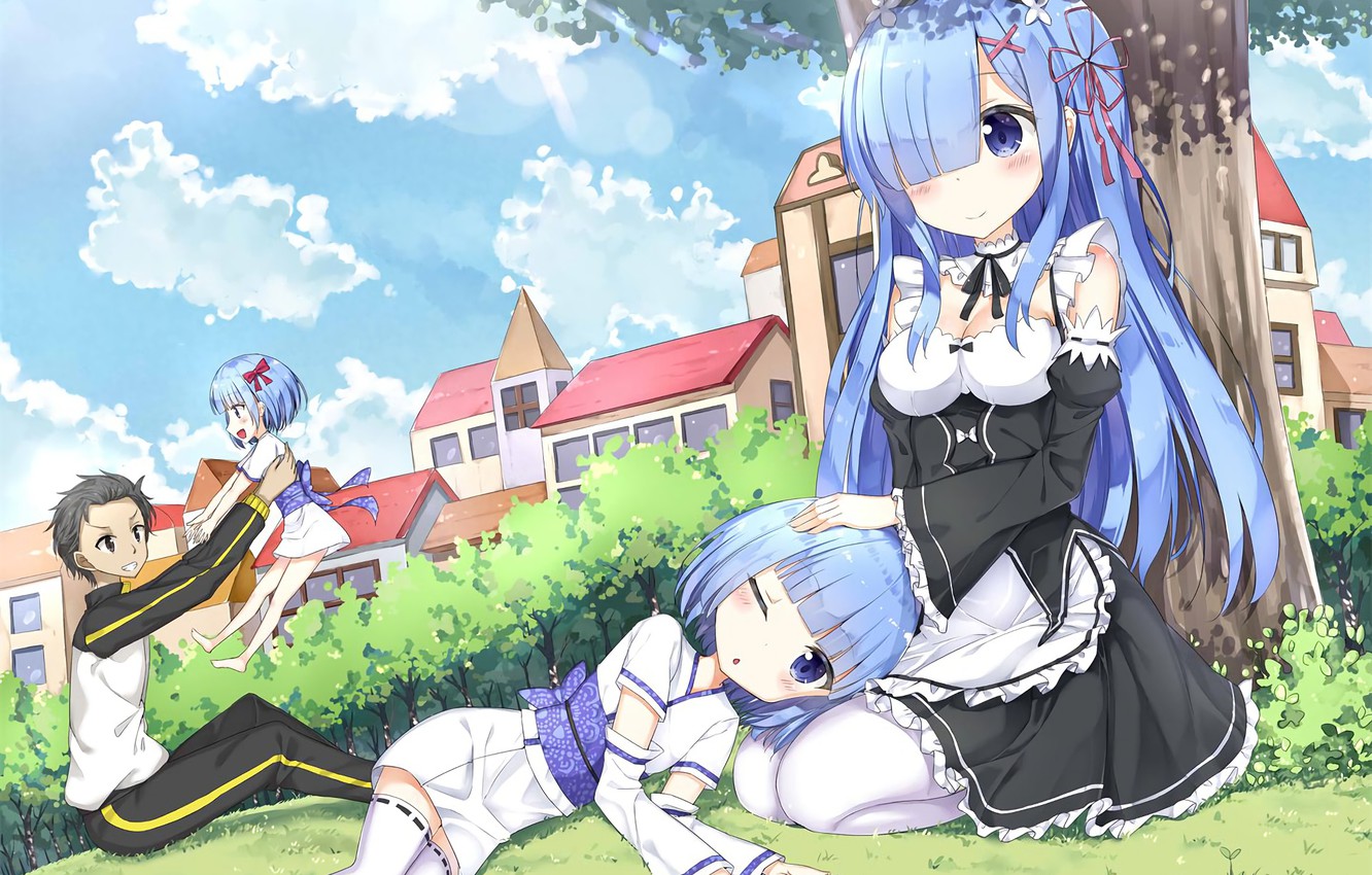 Photo Wallpaper Romance, Art, From Scratch, Re - De Re Zero Kara Hajimeru Isekai Seikatsu - HD Wallpaper 