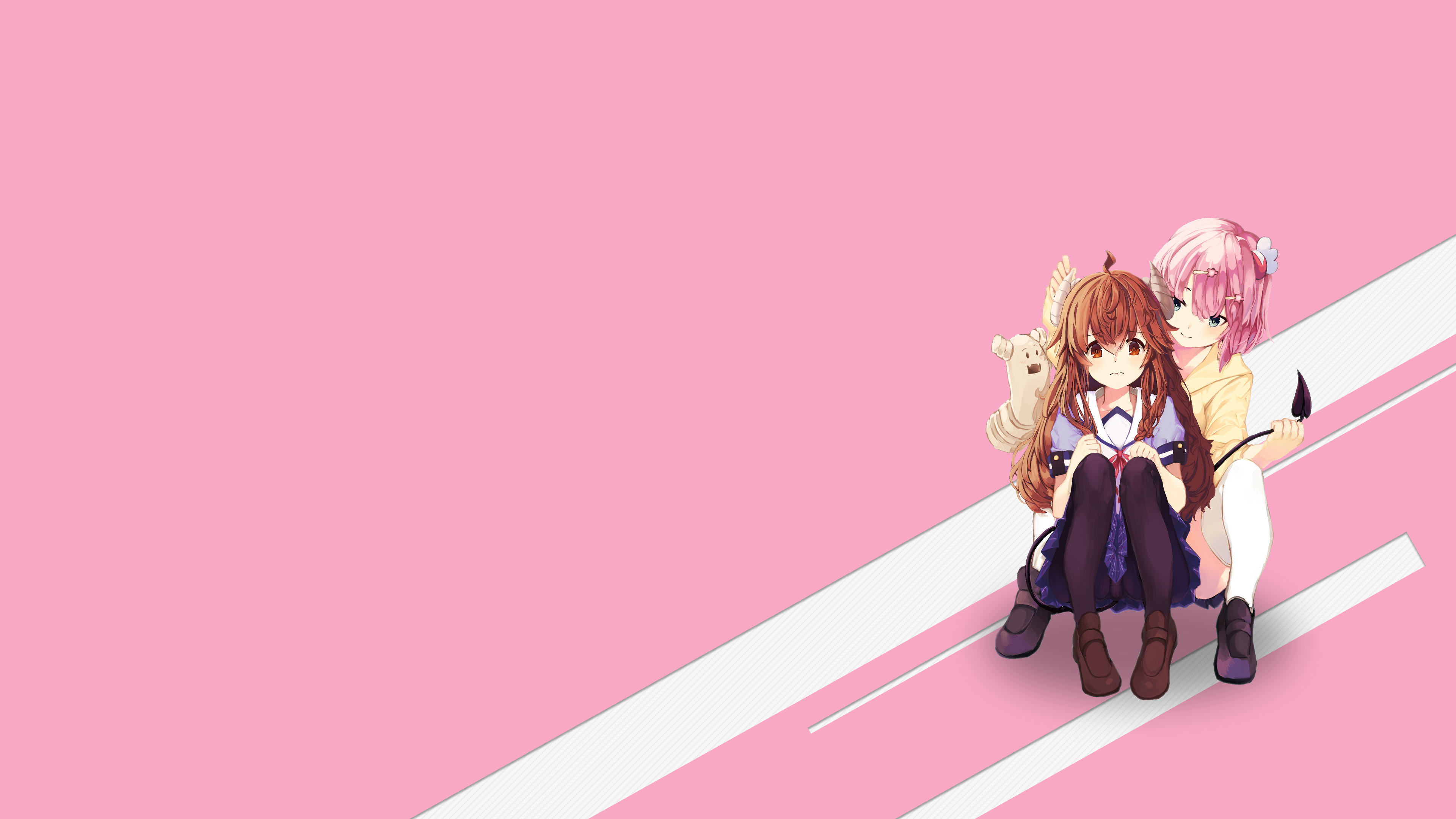 Machikado Mazoku Shamiko Y Momo - HD Wallpaper 
