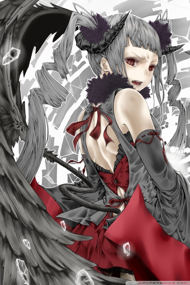Iphone Anime Demon Girl - HD Wallpaper 