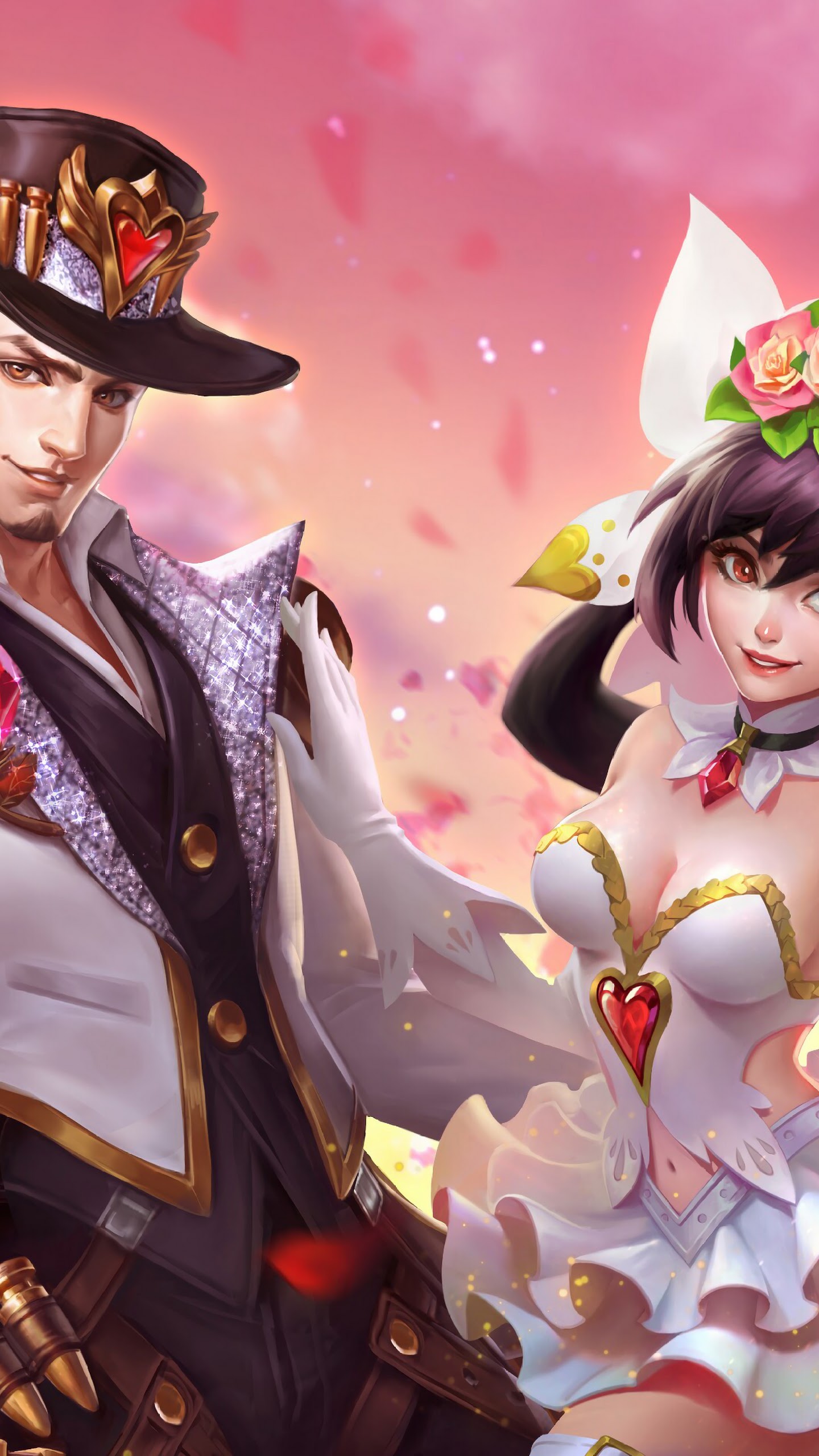 Clint, Gun And Roses, Layla, Cannon And Roses, Skins, - Mobile Legends Layla Cannon And Roses - HD Wallpaper 