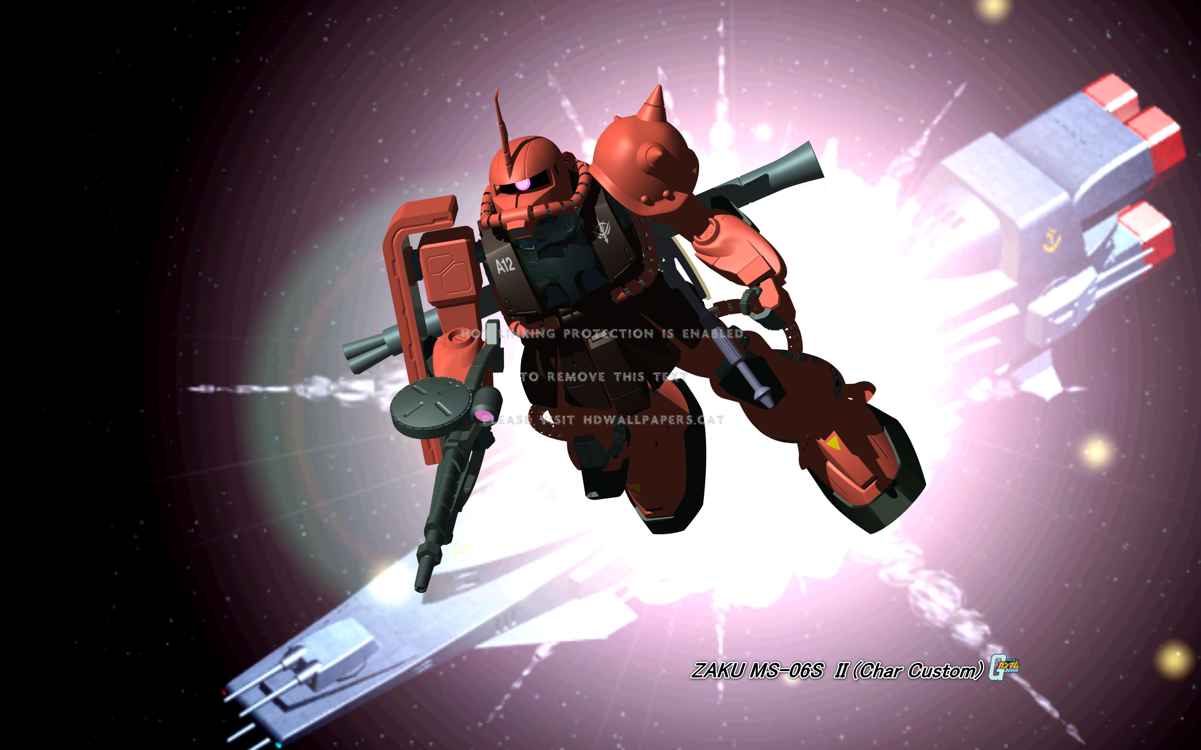 Gundam Zaku Ms-06s Ii Suit - Poster - HD Wallpaper 