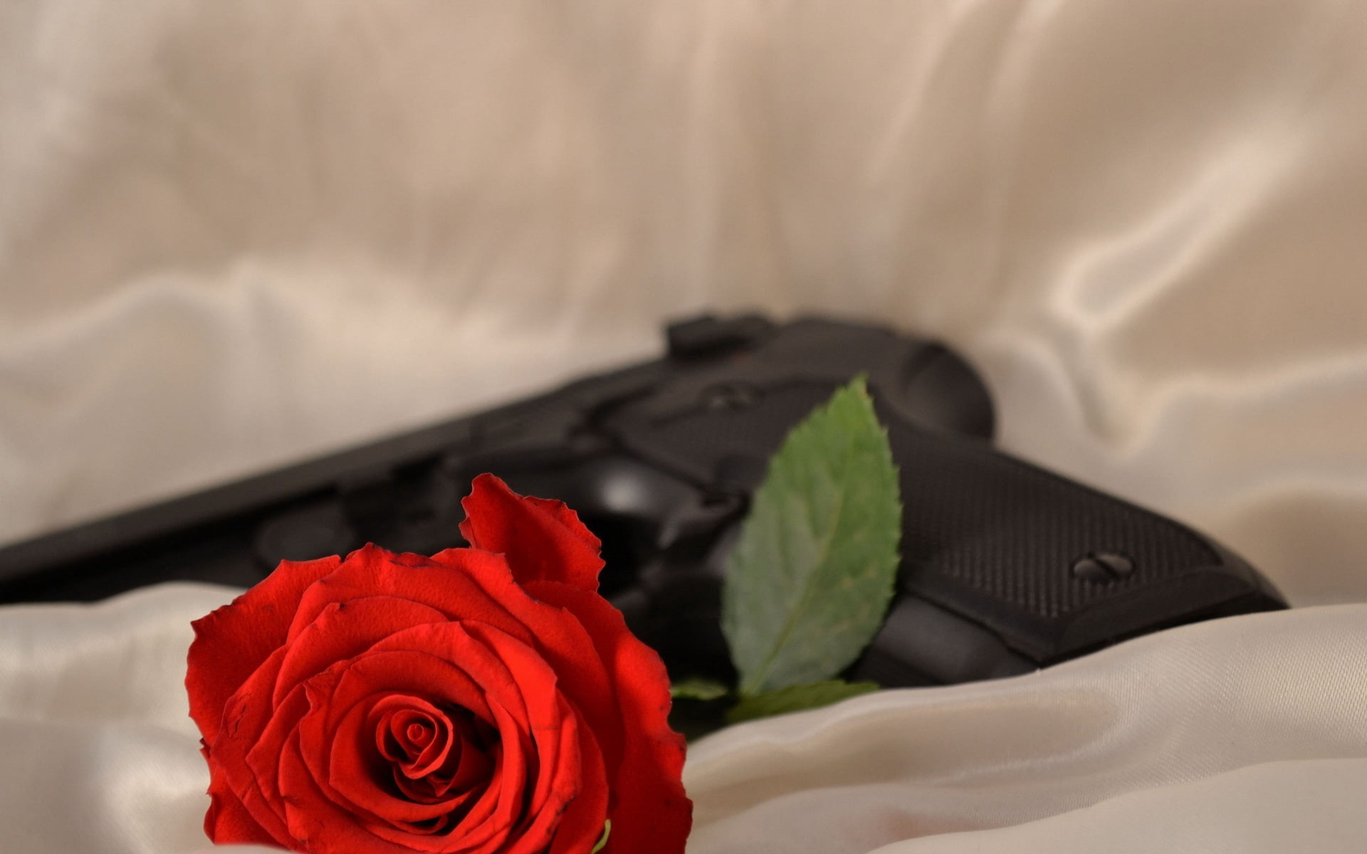 Hd Wallpaper Gun And Roses - HD Wallpaper 