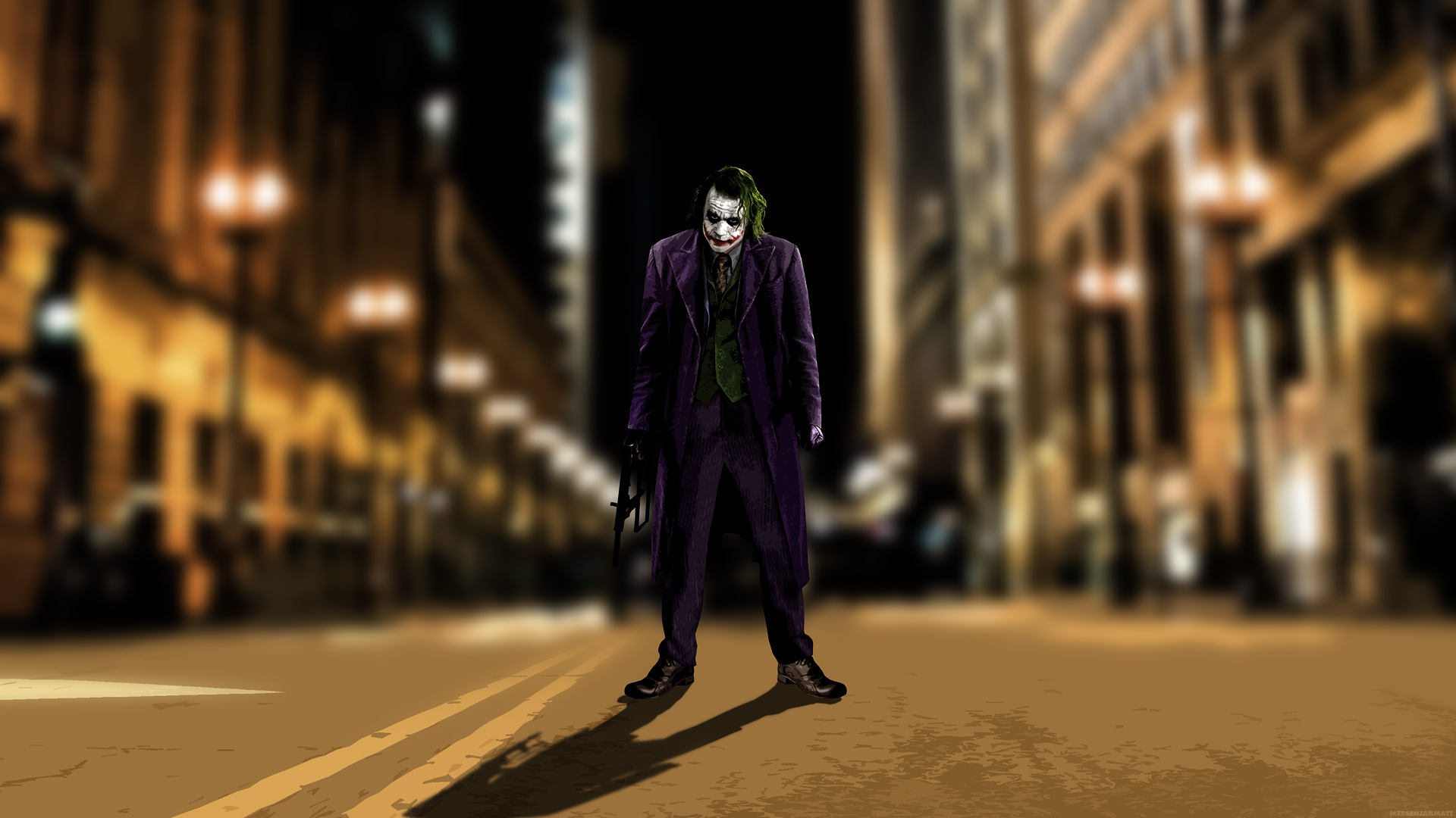 The Joker Full Hd Wallpaper - Joker Dark Knight Chicago - HD Wallpaper 