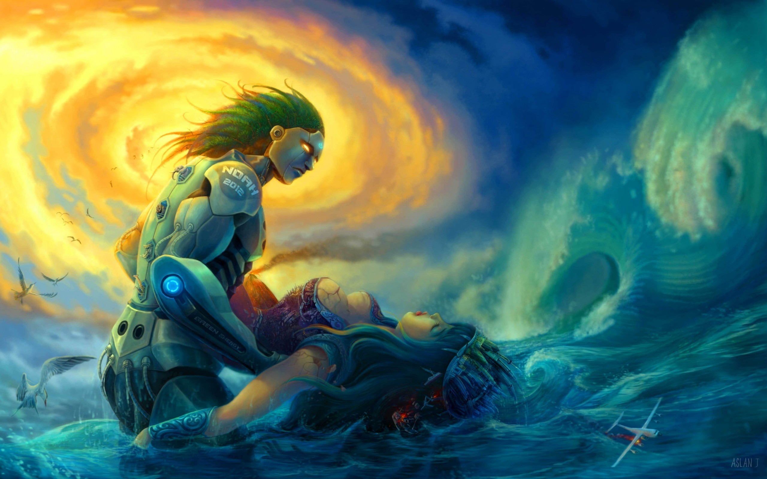 Sci Fi Art Romantic - HD Wallpaper 