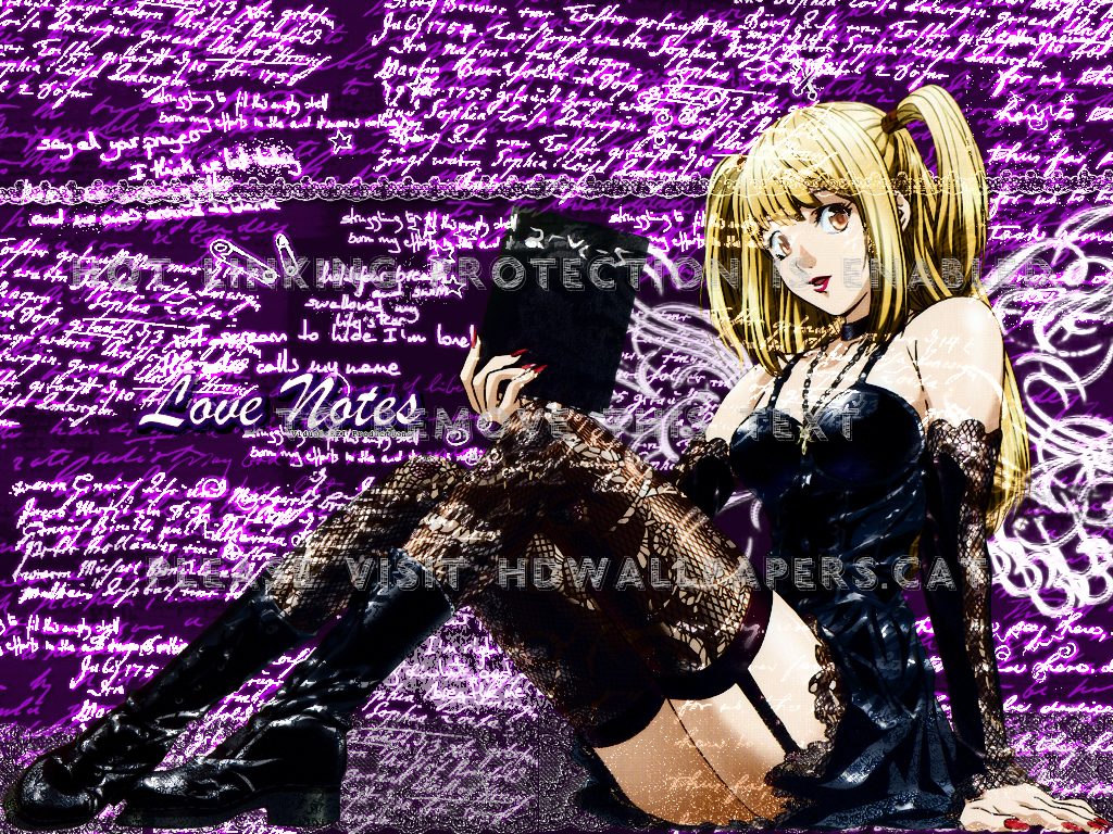 Misa Amane Purple Deathnote Anime - Death Note Misa - HD Wallpaper 