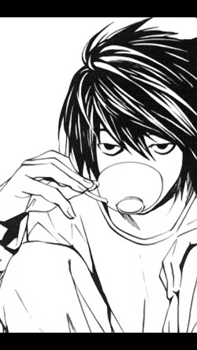 L From Death Note Manga 675x1200 Wallpaper Teahub Io