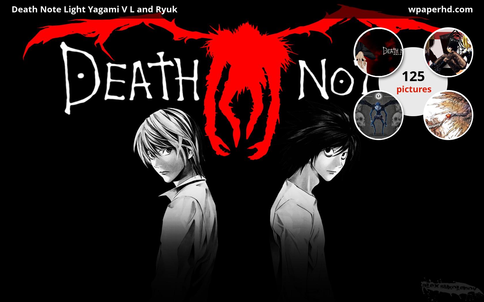 Death Note Wallpaper Hd, Death Note Hd High Resolution - Death Note Kira And Ryuk - HD Wallpaper 