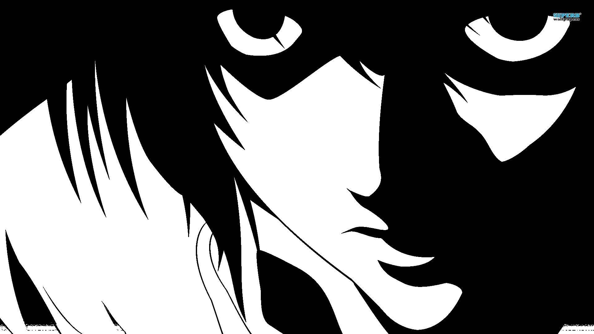 Death Note Ryuk Wallpapers Group - L Death Note Black And White - HD Wallpaper 