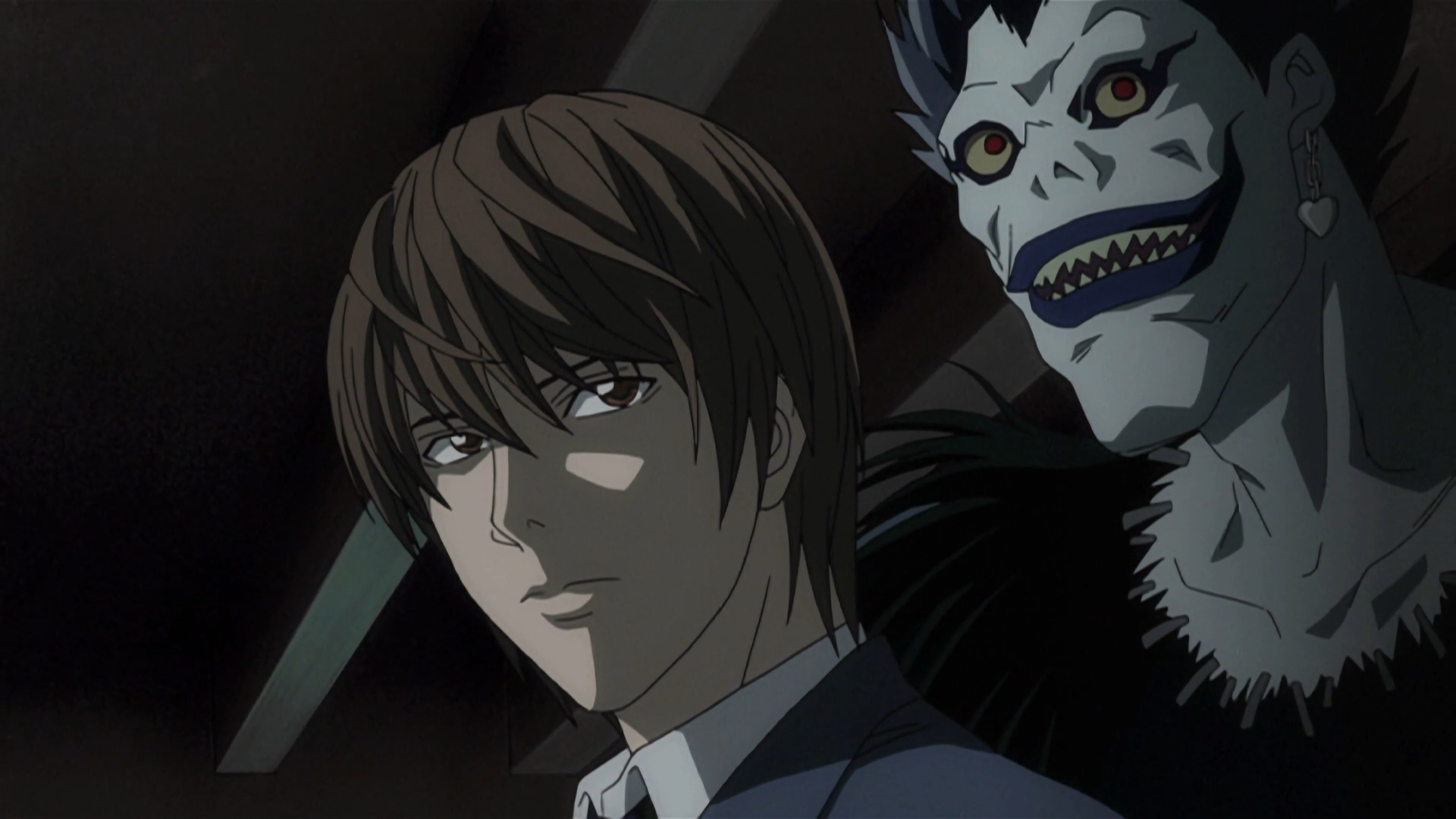 Light Yagami Ryuk - Death Note Light And Ryuk - HD Wallpaper 