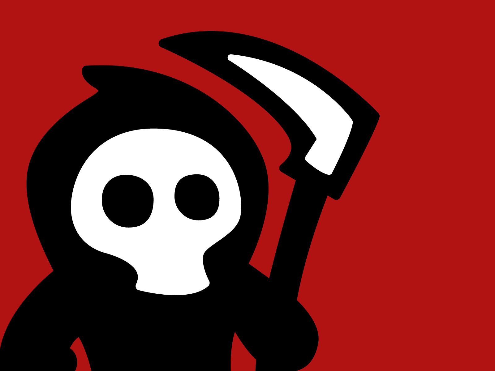 Cartoon Grim Reaper - HD Wallpaper 