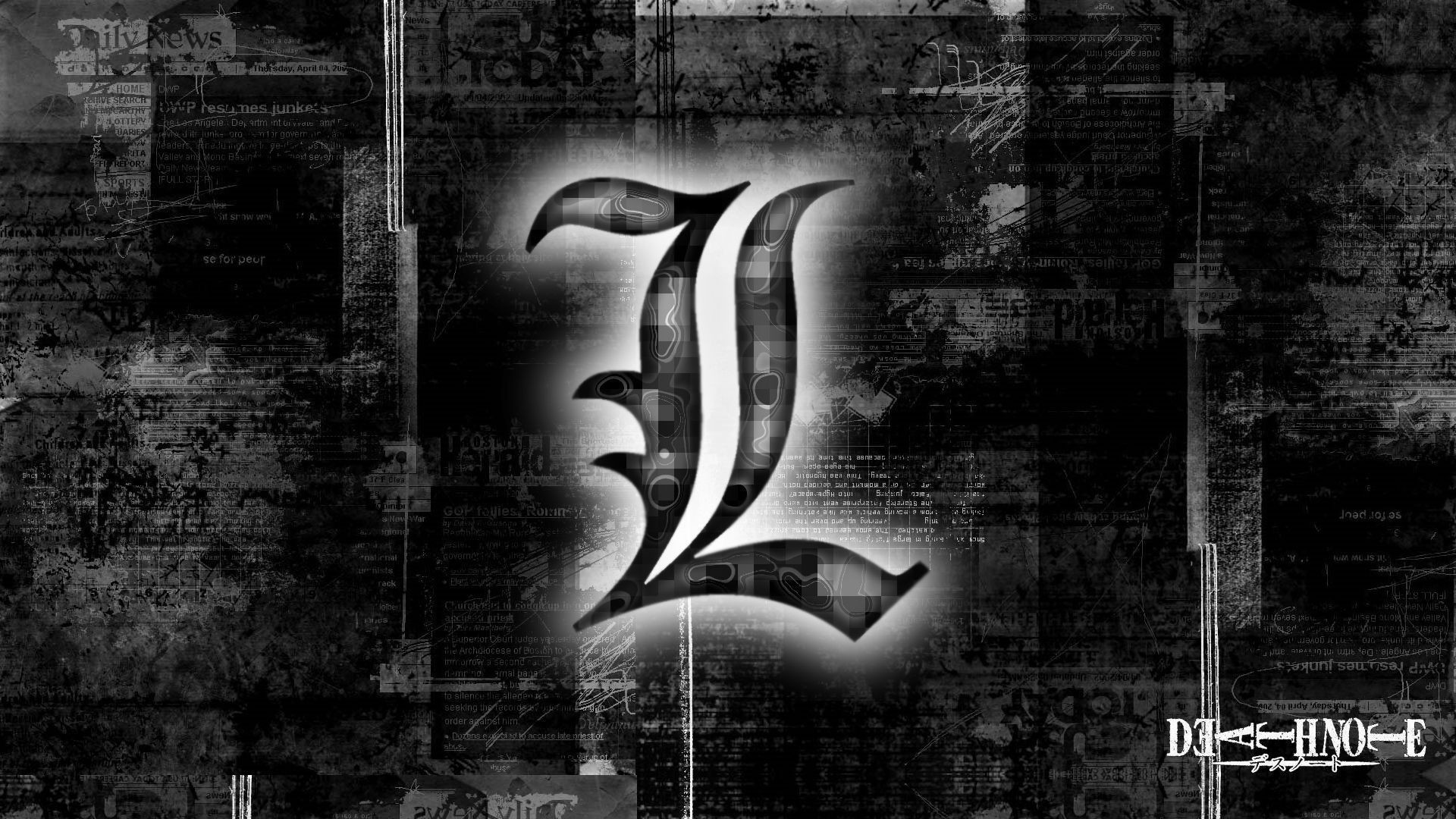 L Death Note Wallpaper 
 Data-src - Logo L Death Note Hd - HD Wallpaper 