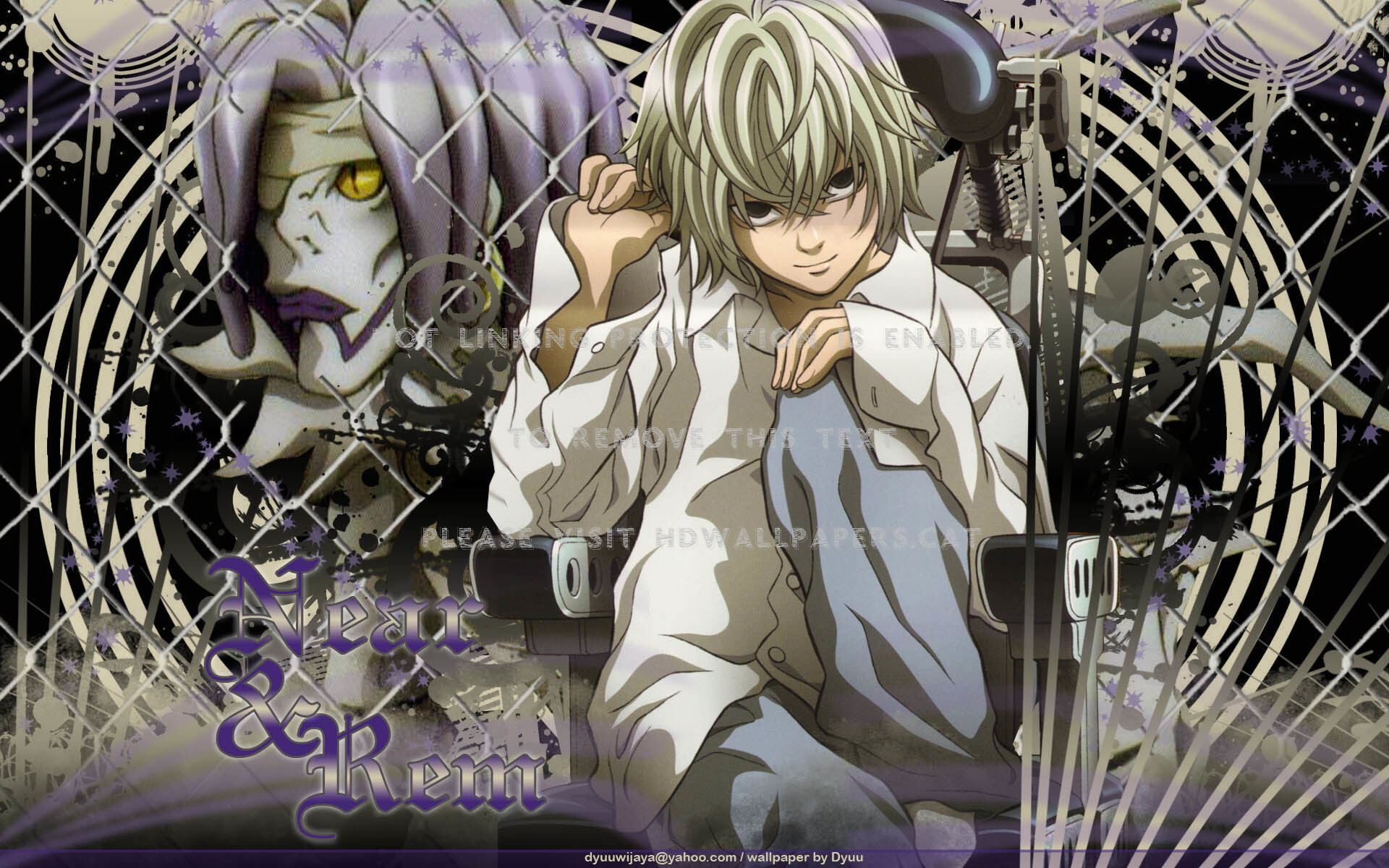 Death Note Dead Rem Near Shinigami Anime - Death Note Near Background - HD Wallpaper 