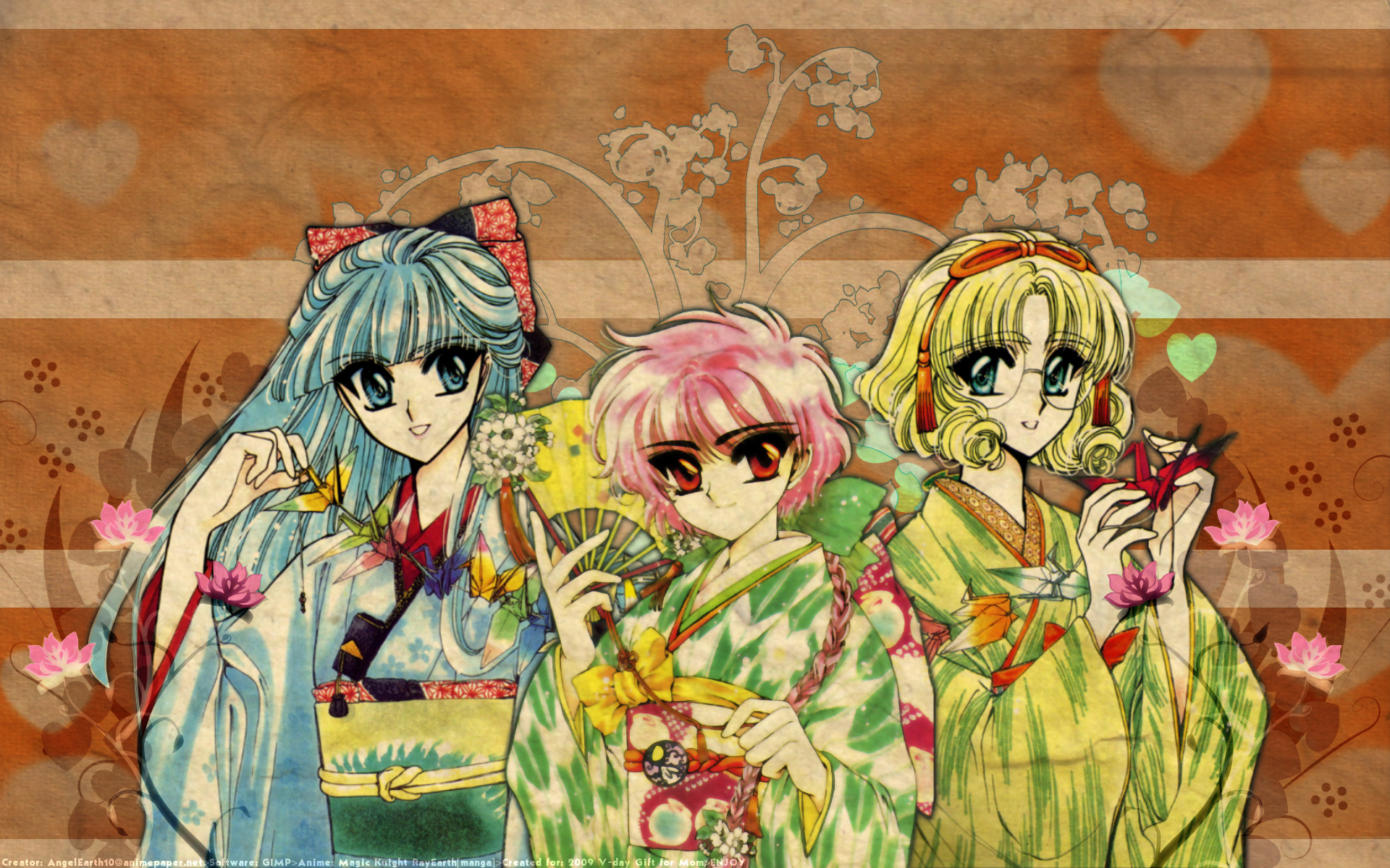 Magic Knight Rayearth Wallpaper - Magic Knight Rayearth Hikaru Kimono - HD Wallpaper 