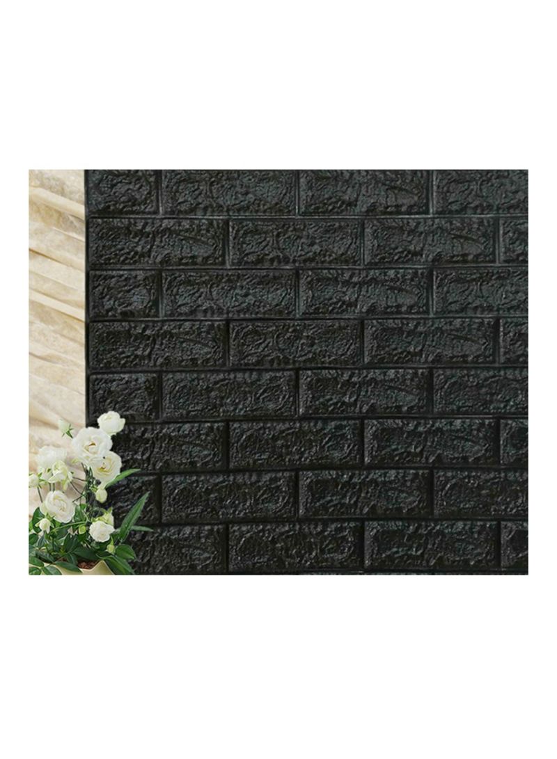 Buy 3d Brick Pattern Bedroom Wallpaper Black Centimeter - ورق جدران طوب اسود - HD Wallpaper 
