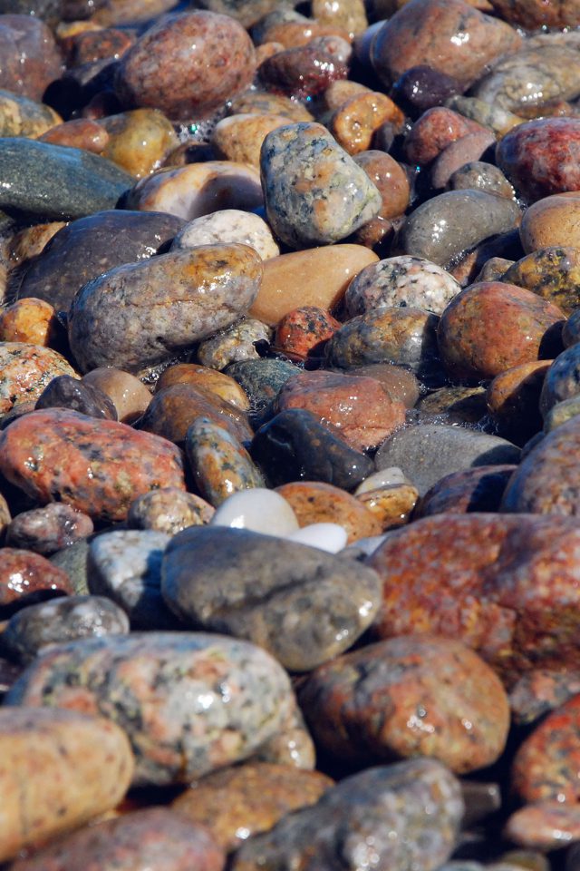 Stone Rocks Beach Nature Pattern Iphone Wallpaper - Stone Rocks Beach Nature Pattern Dark - HD Wallpaper 