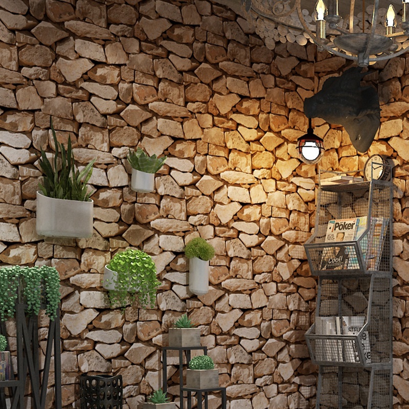 Bricks Background Cafe - HD Wallpaper 