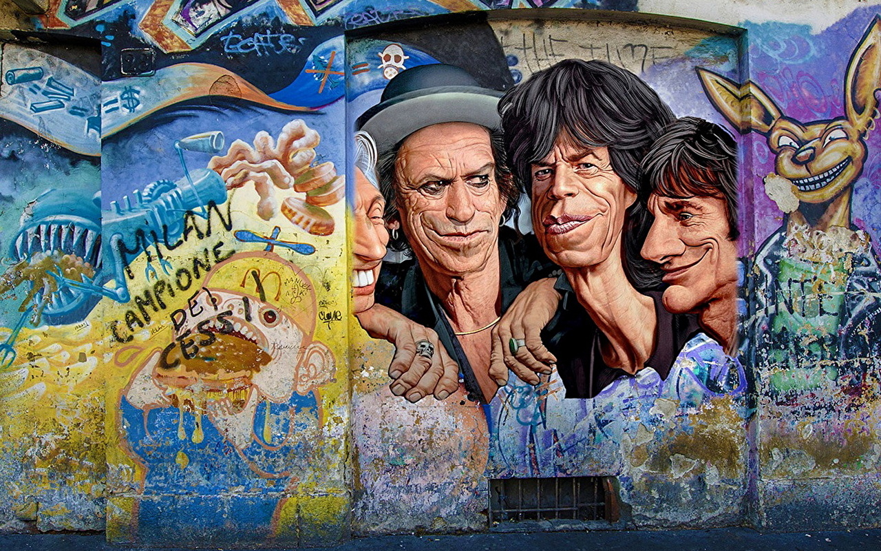 Caricatures Rolling Stones - HD Wallpaper 