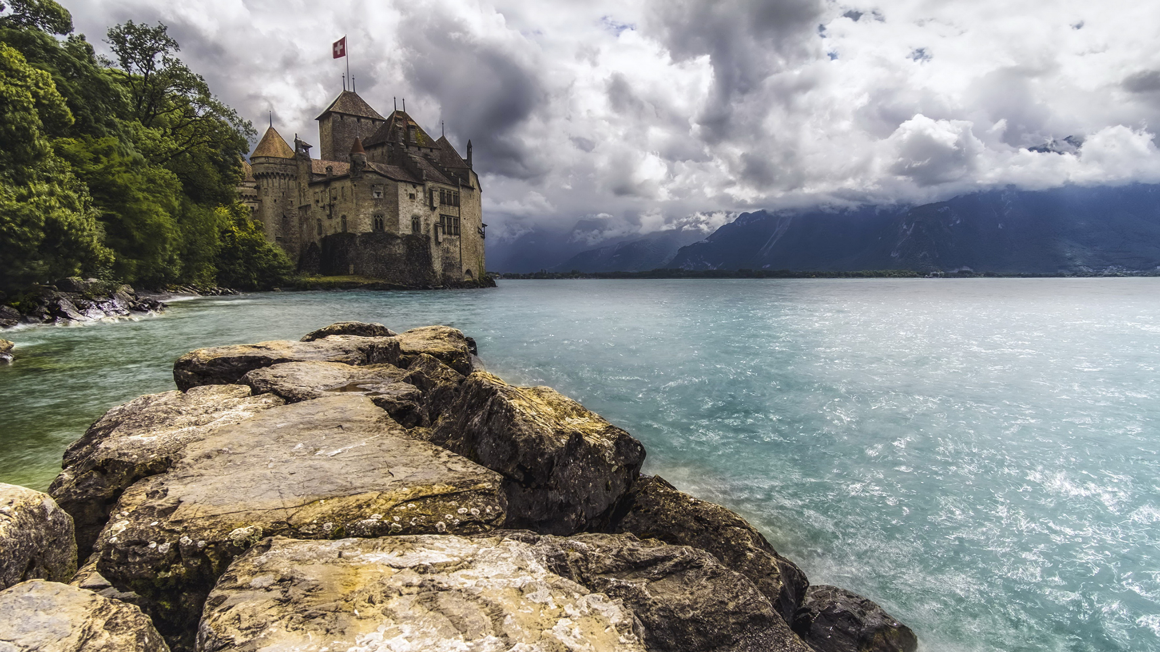 Castelo De Chillon Suíça - HD Wallpaper 