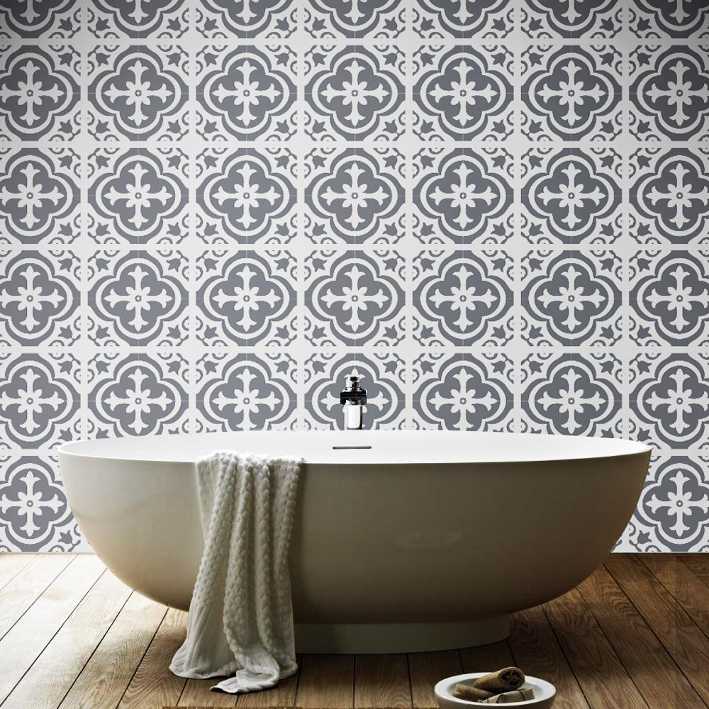 Moroccan Floor Stickers - Fliesenfolie Marokkanisch - HD Wallpaper 