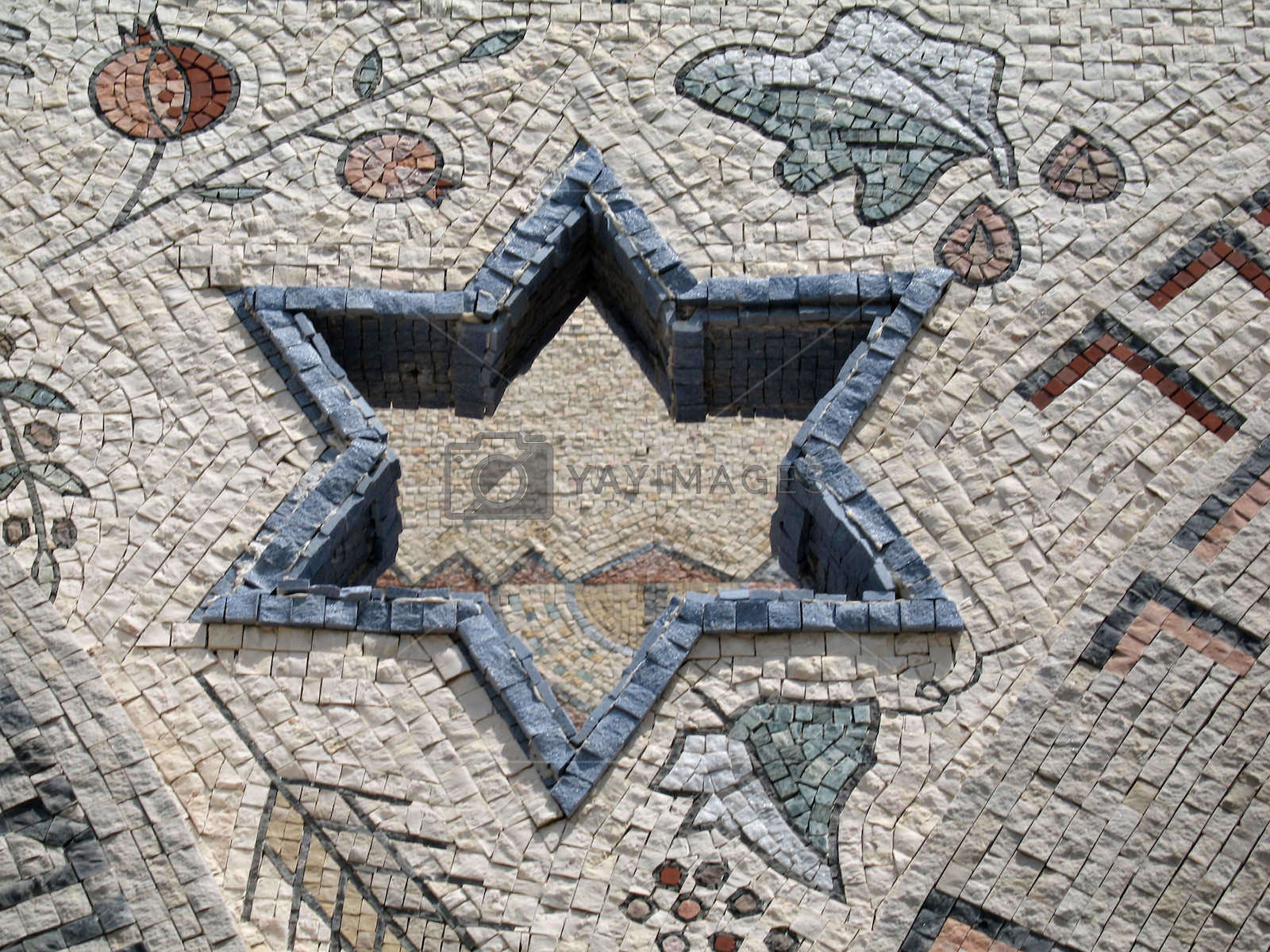 Star Of David In Mosaic - Mosaic Judaism - HD Wallpaper 