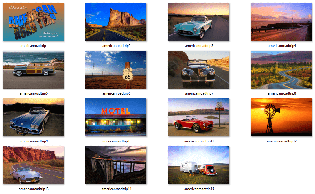Classical American Road Trip Theme Wallpapers - Theme Window 7 America - HD Wallpaper 