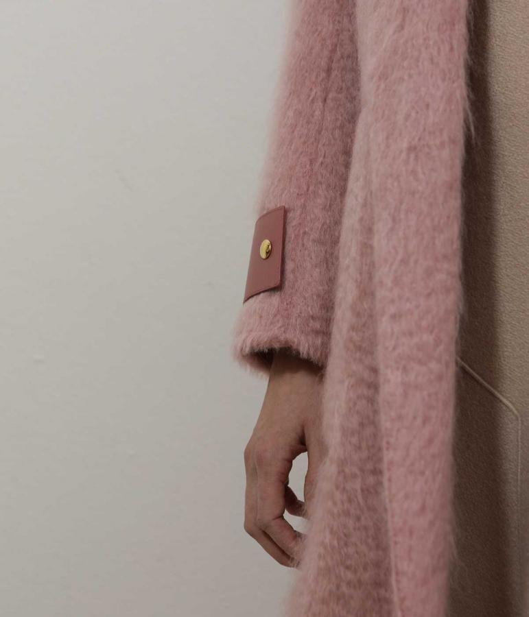 Agnona Double Face Mohair Coat Pink - Woolen - HD Wallpaper 