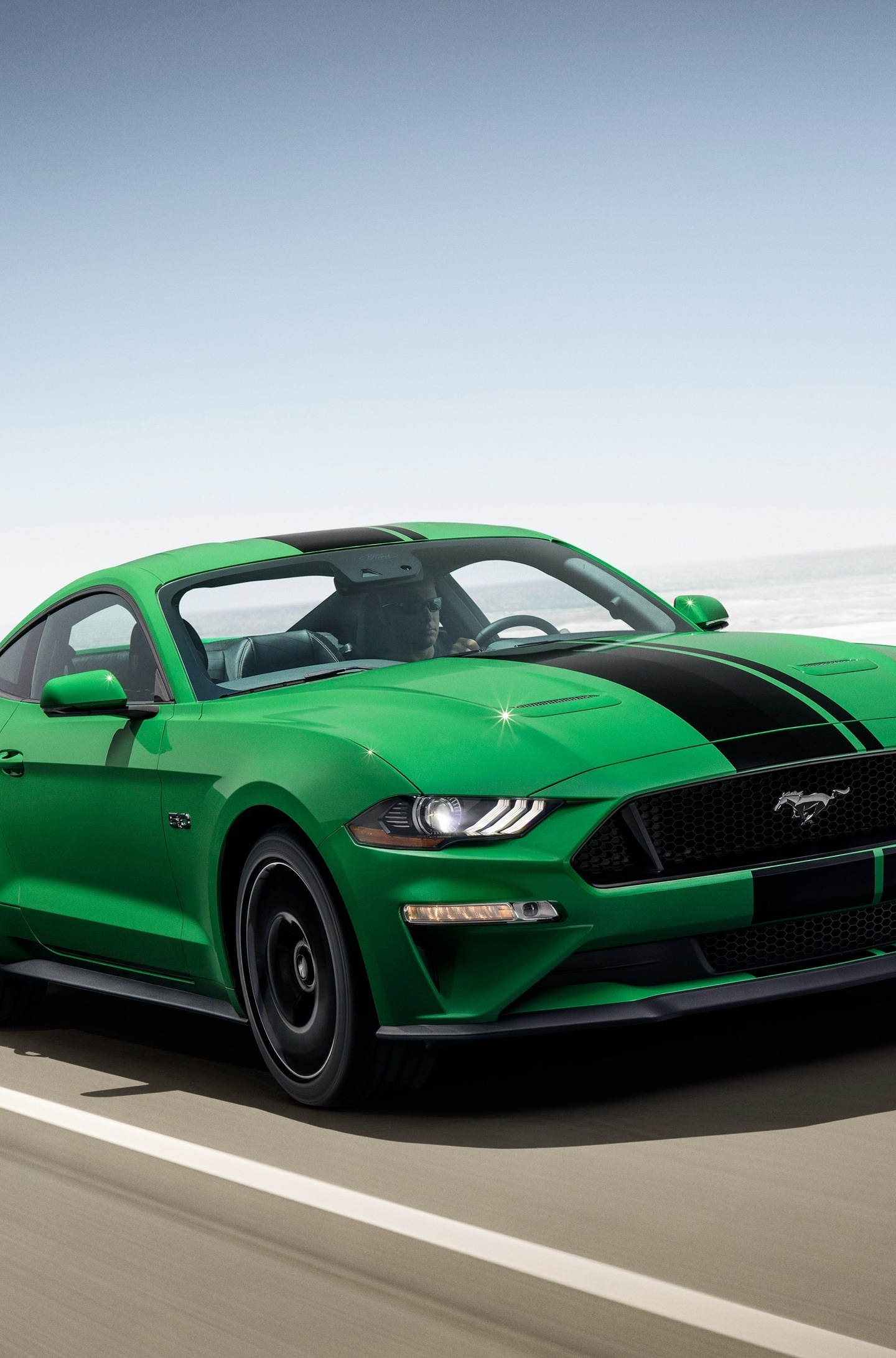 Ford Mustang Gt Fastback Green Car 2018 Wallpaper Ford Mustang Green 1440x2182 Wallpaper Teahub Io