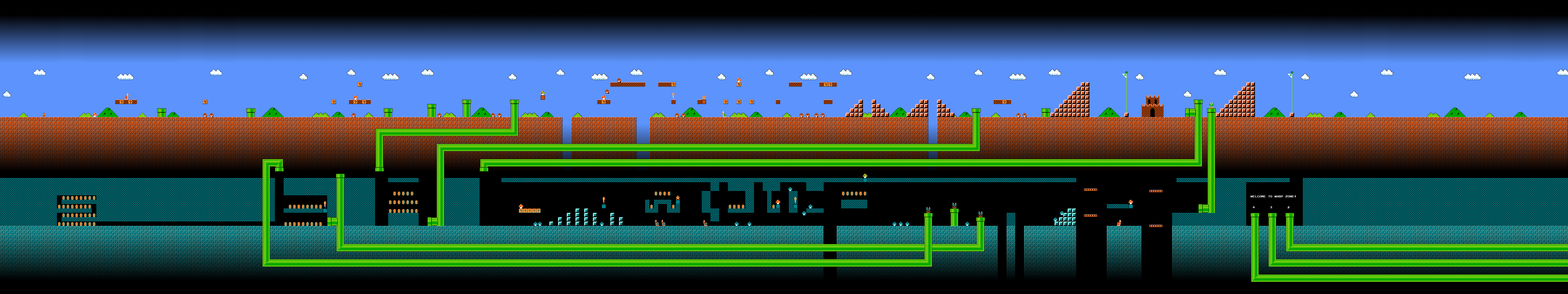 Triple Monitor Wallpaper Mario - HD Wallpaper 