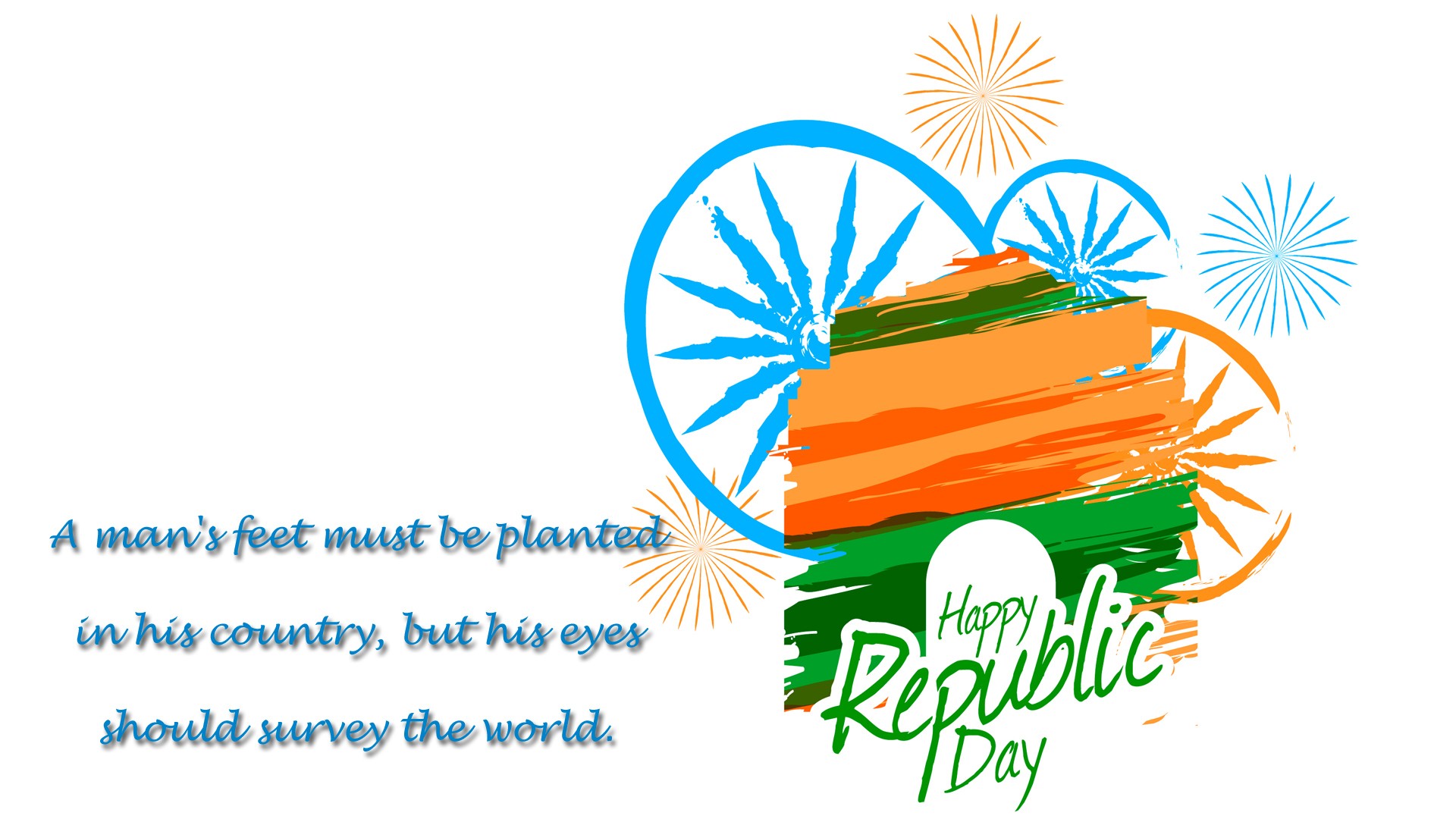 Happy Republic Day Of India Greeting Message Wallpaper - Republic Day With Messege - HD Wallpaper 