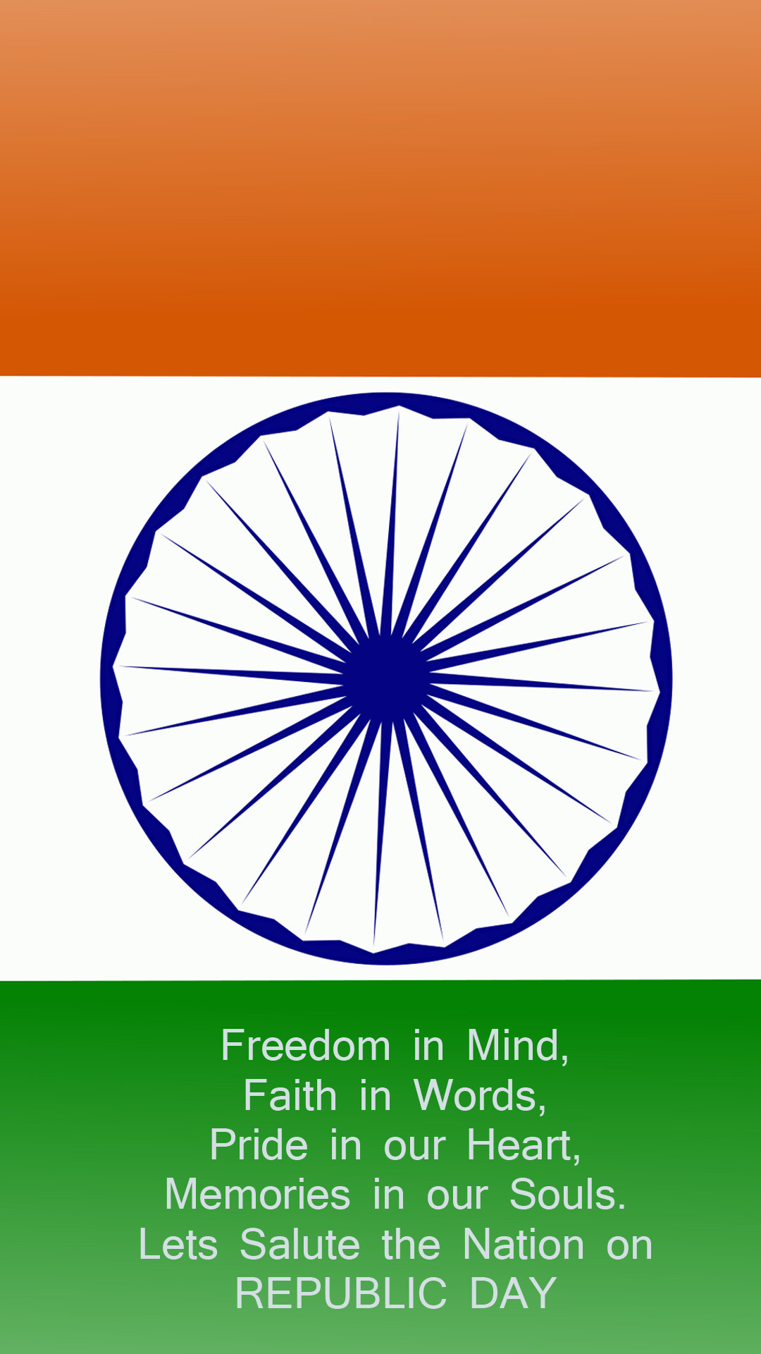 Mobile Wallpaper Happy Republic Day - HD Wallpaper 