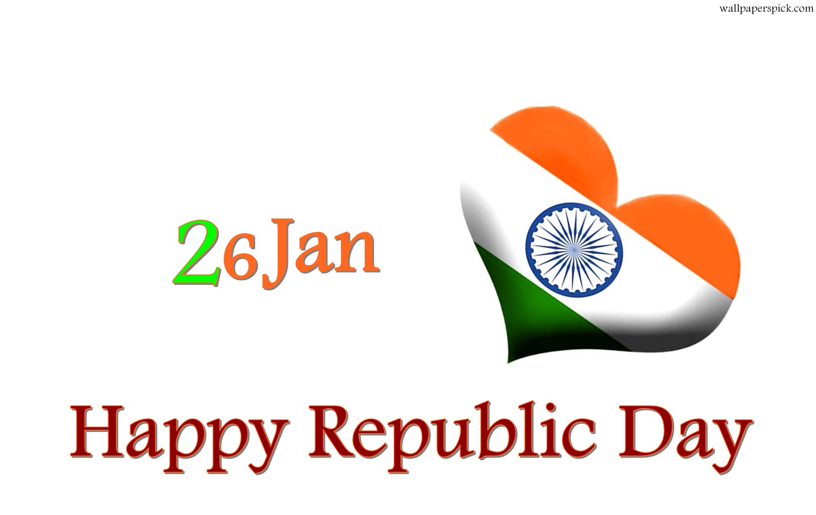 Happy Republic Day Tiranga Heart Wallpapers - Indian Flag - HD Wallpaper 