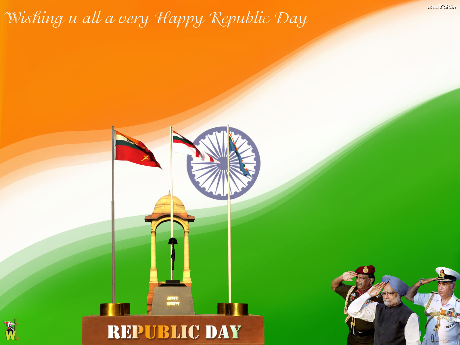 Republic Day National Flag Of India - HD Wallpaper 