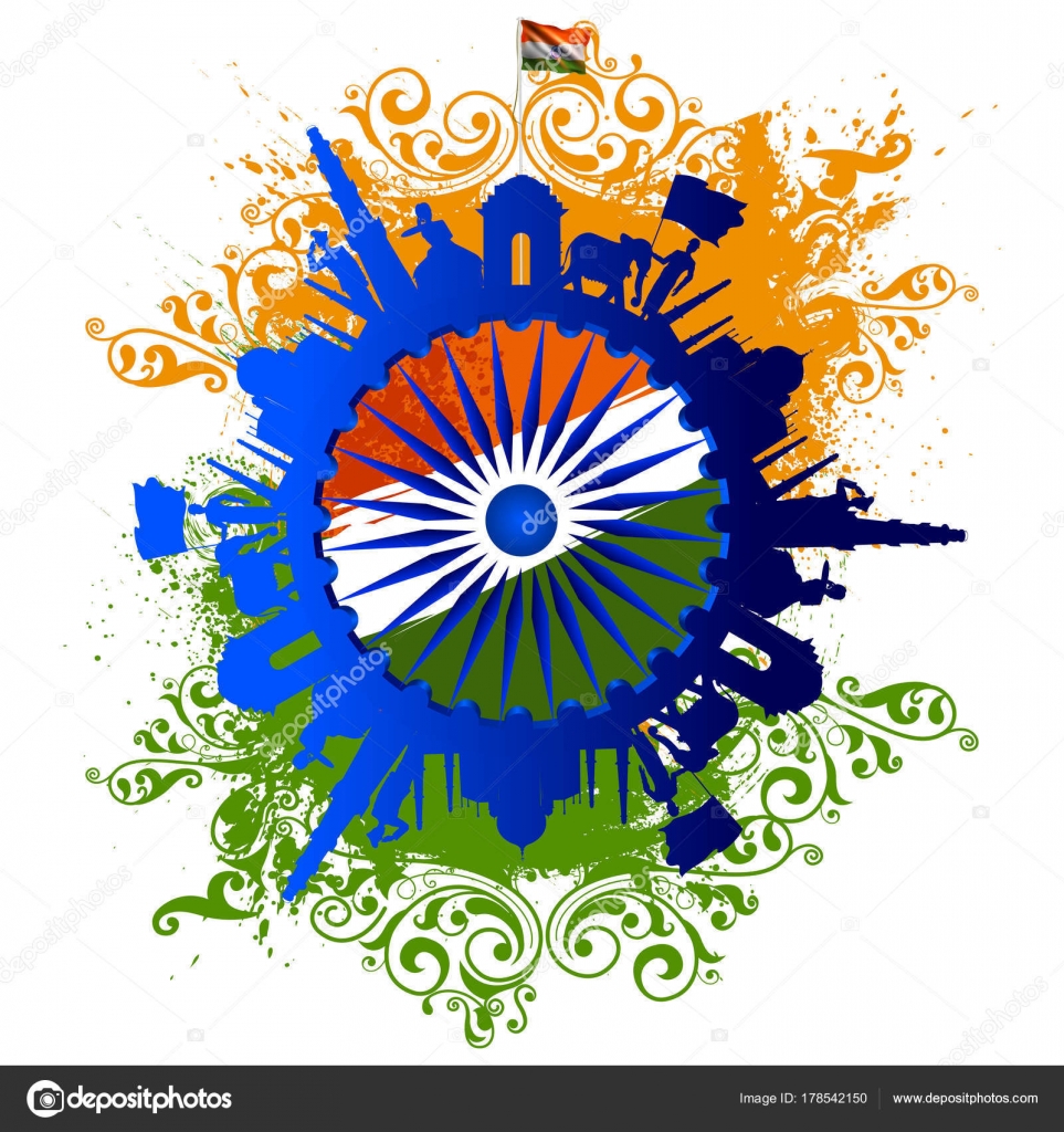 Creative Rangoli Designs For Republic Day - HD Wallpaper 