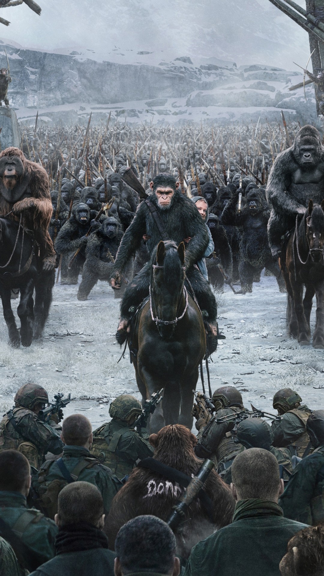 War For The Planet Of The Apes Wallpapers For Iphone - Planet Of The Apes All Apes - HD Wallpaper 