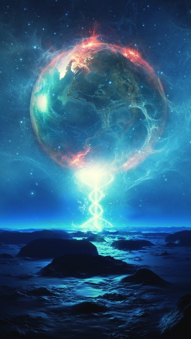 Phone Background Moon Sea - HD Wallpaper 